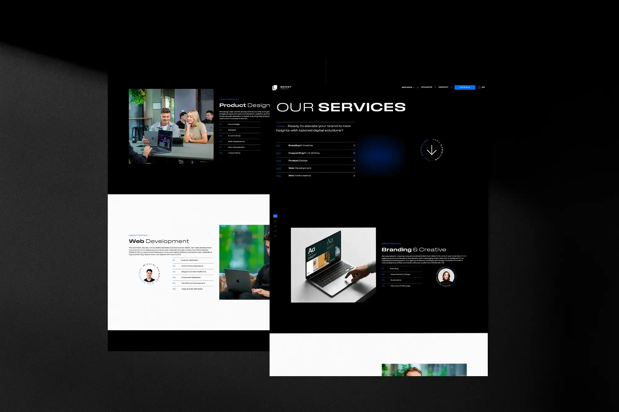 Strona internetowa dla agencji marketingowej Boost Agency